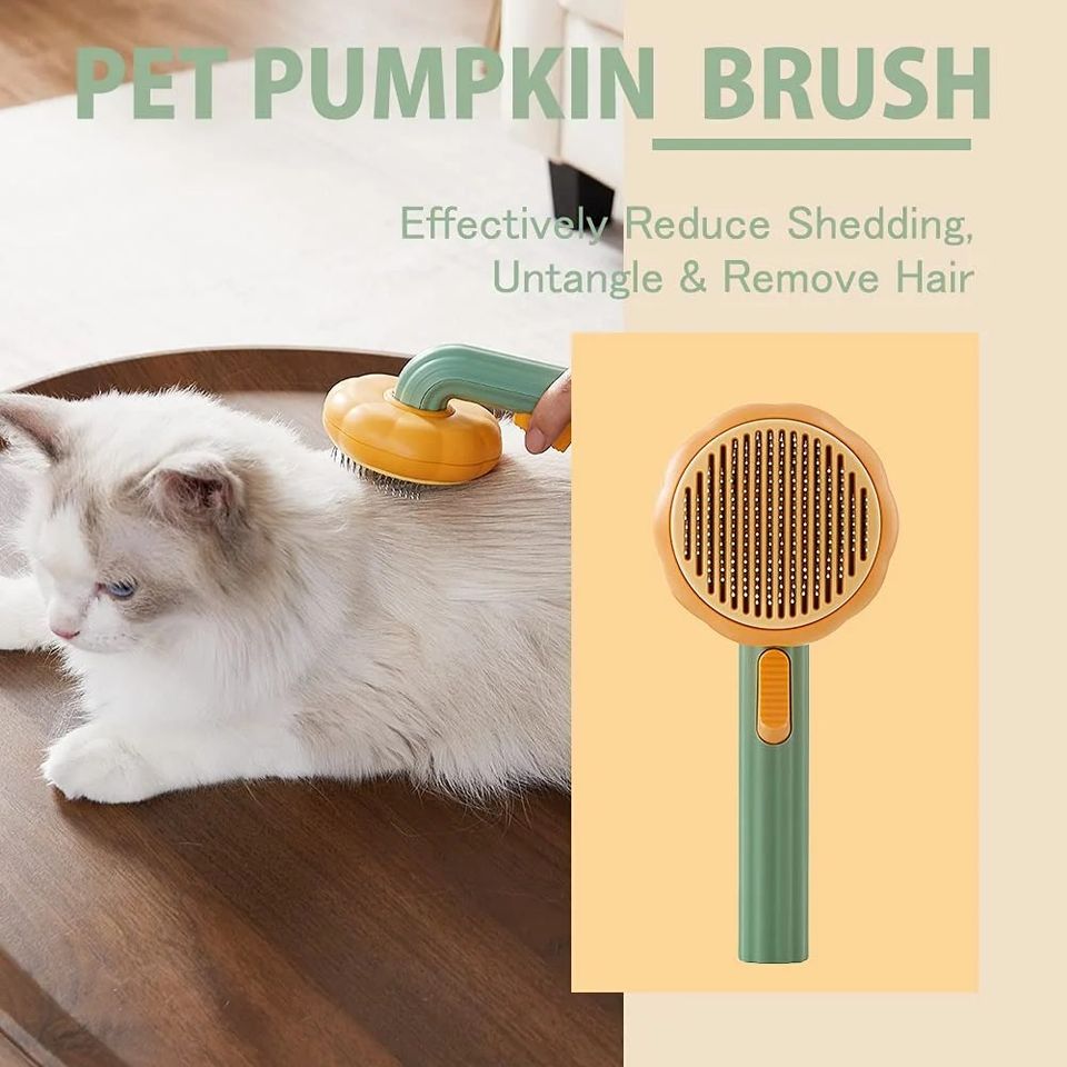 Pumpkin Design Cat Grooming Brush