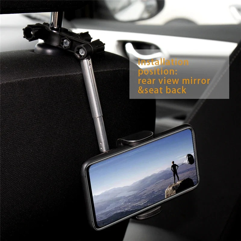 360° Car Rearview Mirror Phone Holder