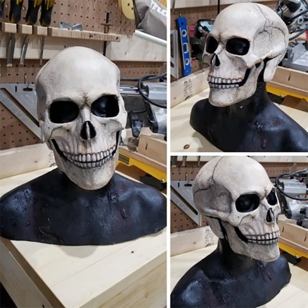 Movable Jaw Full Head Skull Mask
