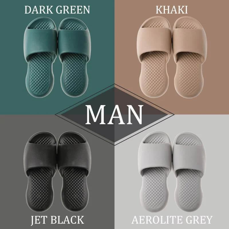 Non-slip wear-resistant thick-soled super soft slippers