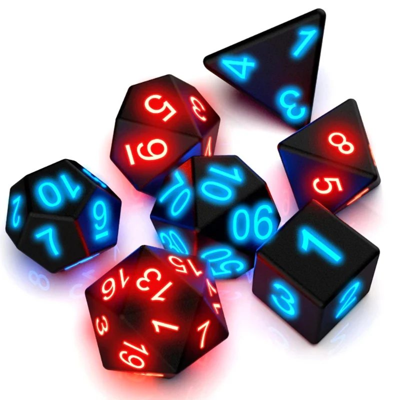 Awesome board game Glowing dice 7 PCS