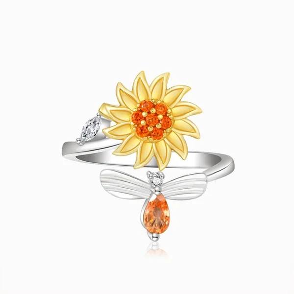 sunflower finger ring