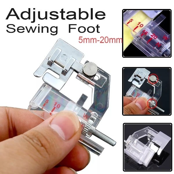 Adjustable Bias Tape Binding Foot