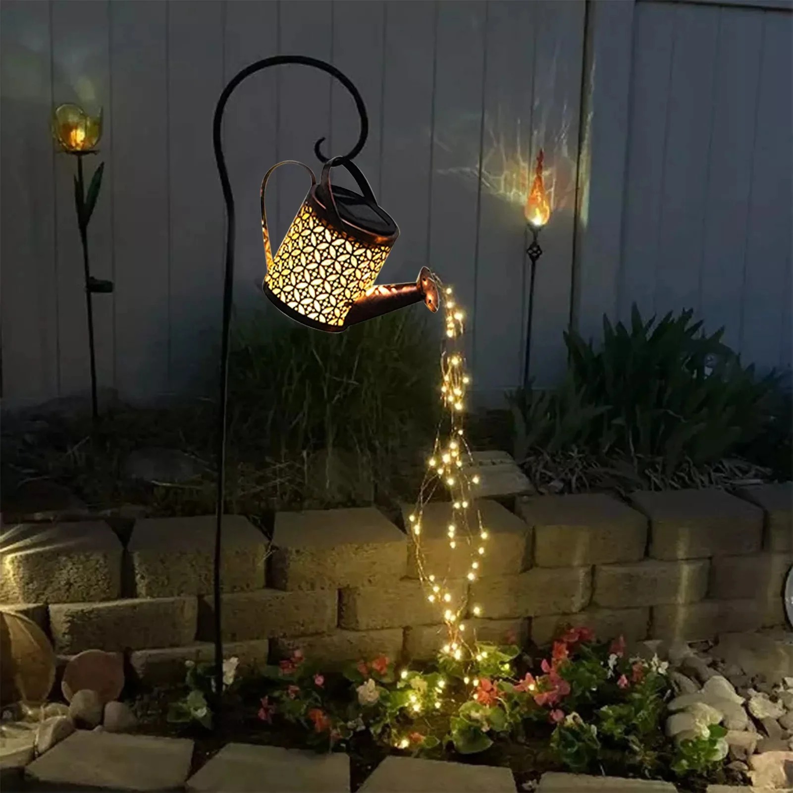 Glowing Watering Can Made with Fairy Lights