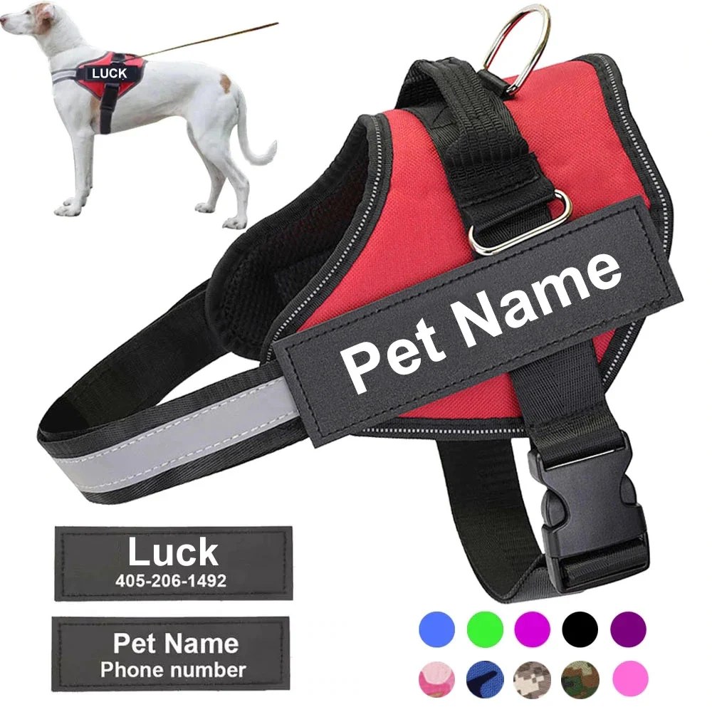 NO PULL Reflective Breathable Adjustable Dog Harness