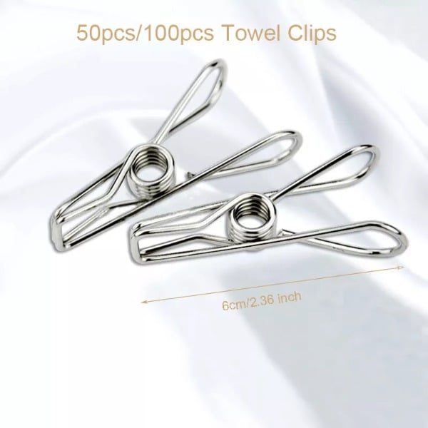 Stainless Steel Infinity Clothes Pegs-50PCS