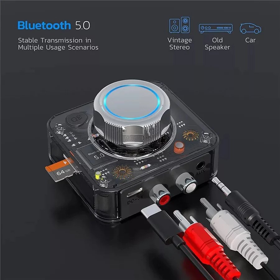 Bluetooth 5.0 Audio RCA Receiver