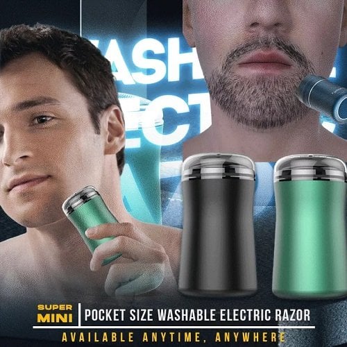 Pocket size washable electric shaver