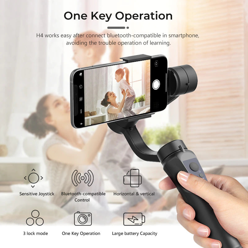 3D SMART BLUETOOTH HANDHELD SMOOTH GIMBAL - With Stabilizer