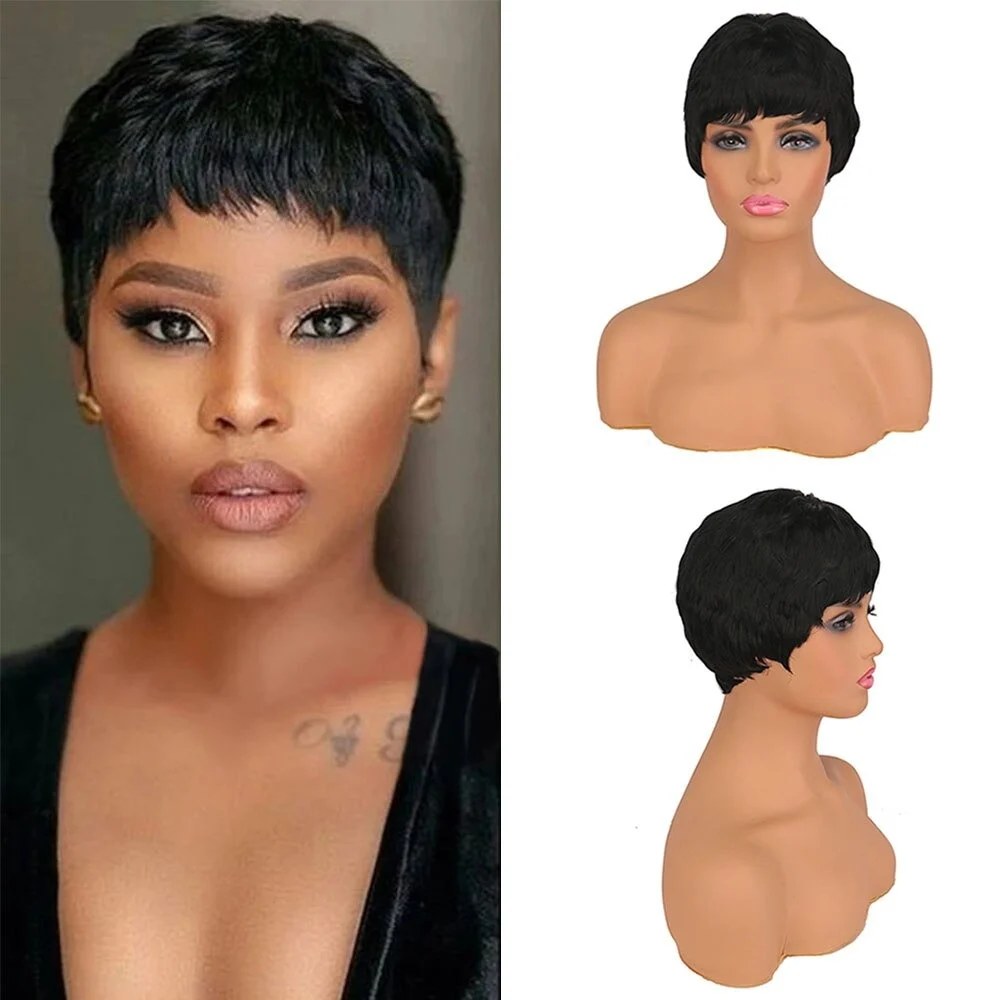 Short Natural Pixie Cut Wig