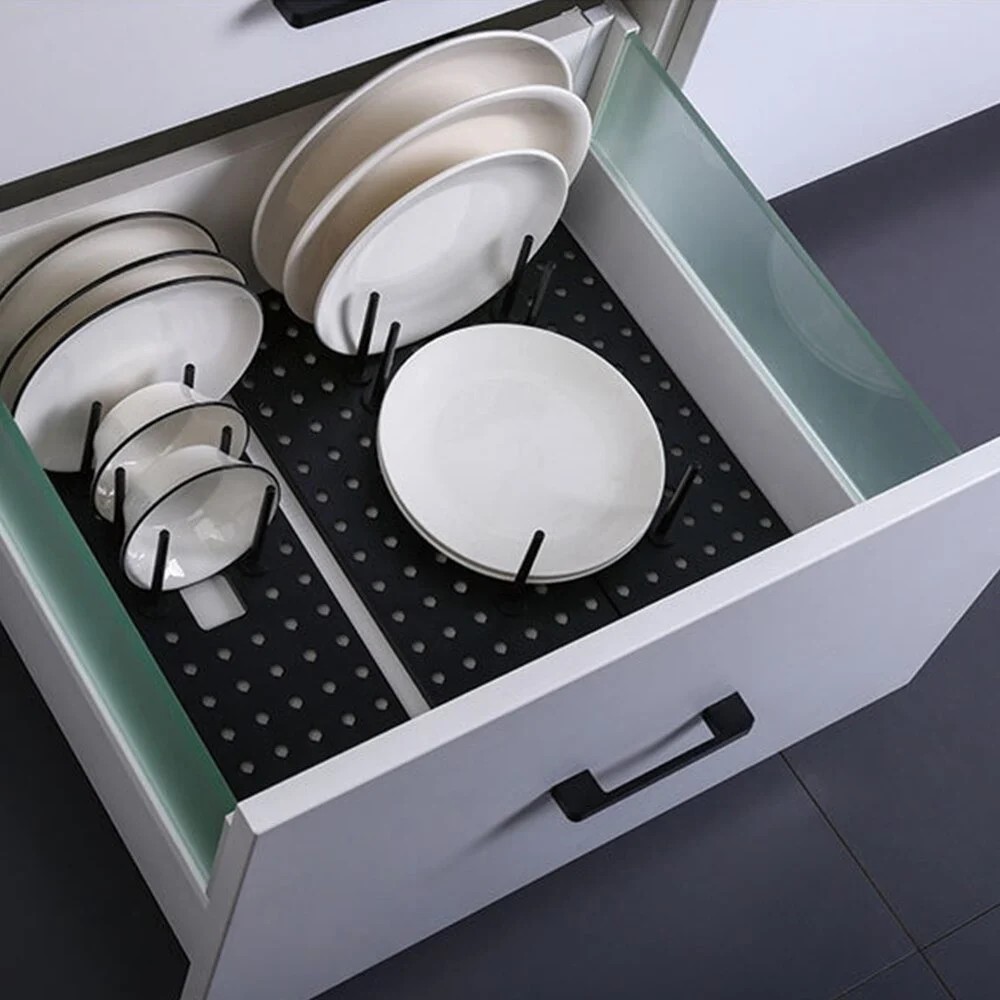 Drawer Retractable Tableware Rack