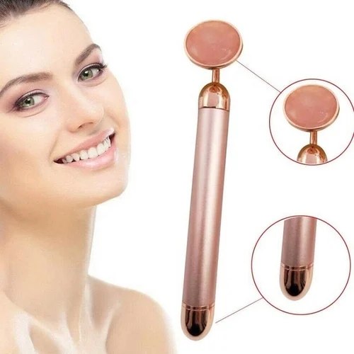 Vibrating Rose Quartz Facial Massager