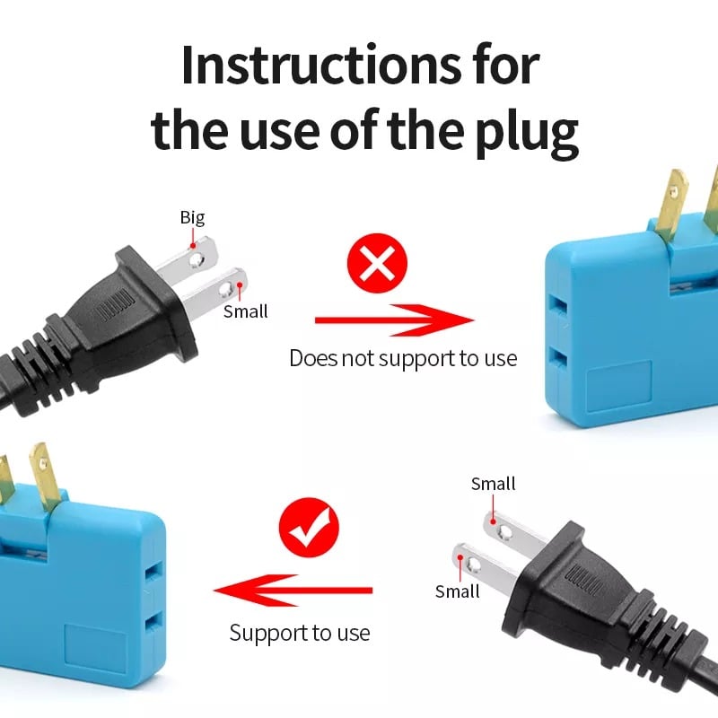 3 in 1 Rotatable Socket Converter- 4PCS+2 For Free