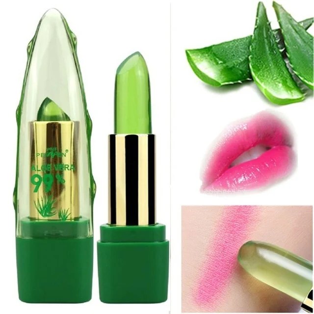 Color changing aloe vera lipstick