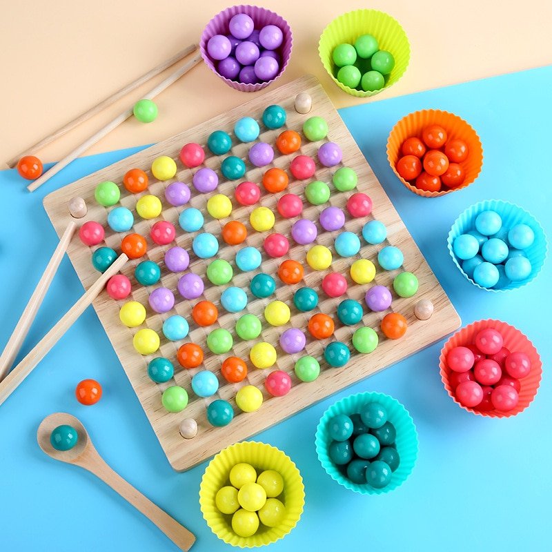 Wooden Go Game Set Dots Shuttle Beads Board Game