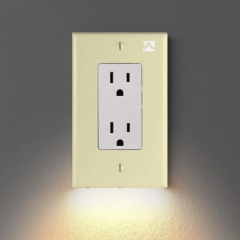 Socket Wall Plate with LED Night Light