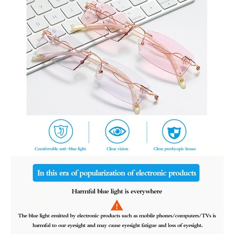 Fashion Ladies Pink Reading Glasses