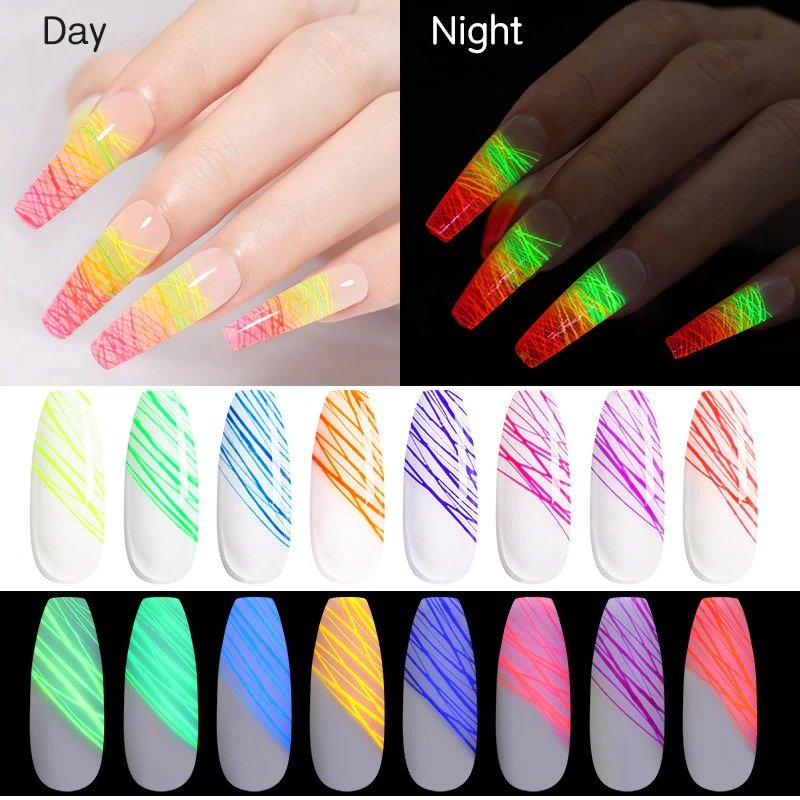 Glow in the Dark Spider Nail Gel 3PCS