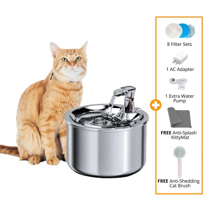 Stainless Steel Automatic Cats Healthy Water Fountain