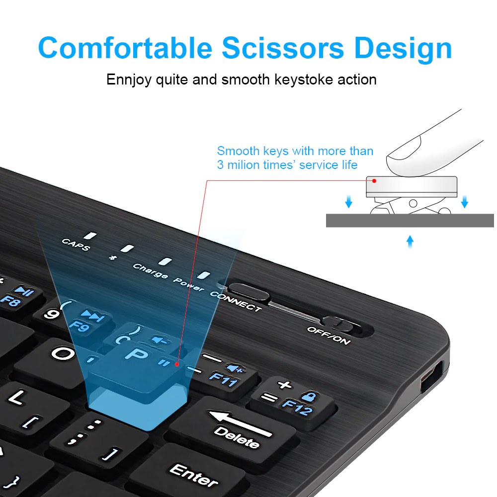 Ultra-Portable Bluetooth Smartphone Keyboard