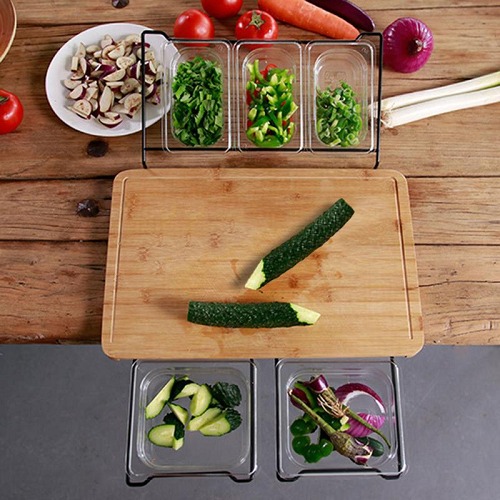 Bamboo Cutting Board With Storage Box