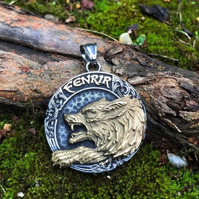 Vikings Wolf Fenrir Stainless Steel Necklace