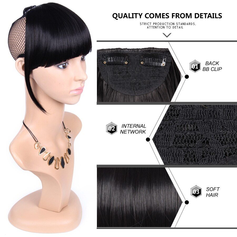 3D Clip-In Bangs Hair Extensions