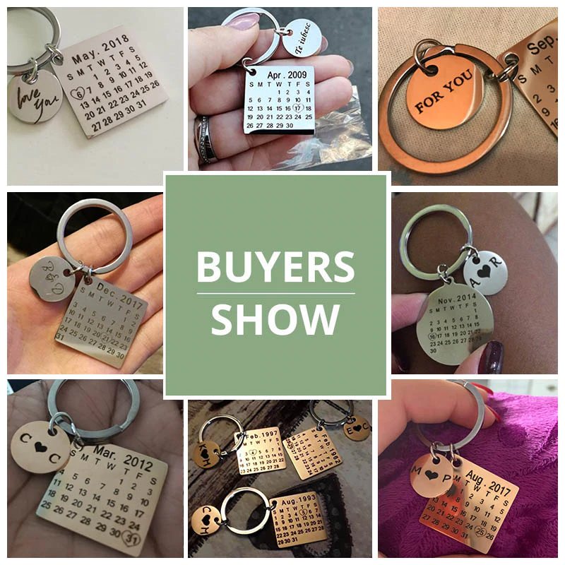 Personalized Calendar Keychain