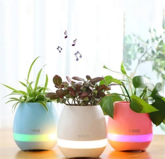 LED Bluetooth Music Planter Pot