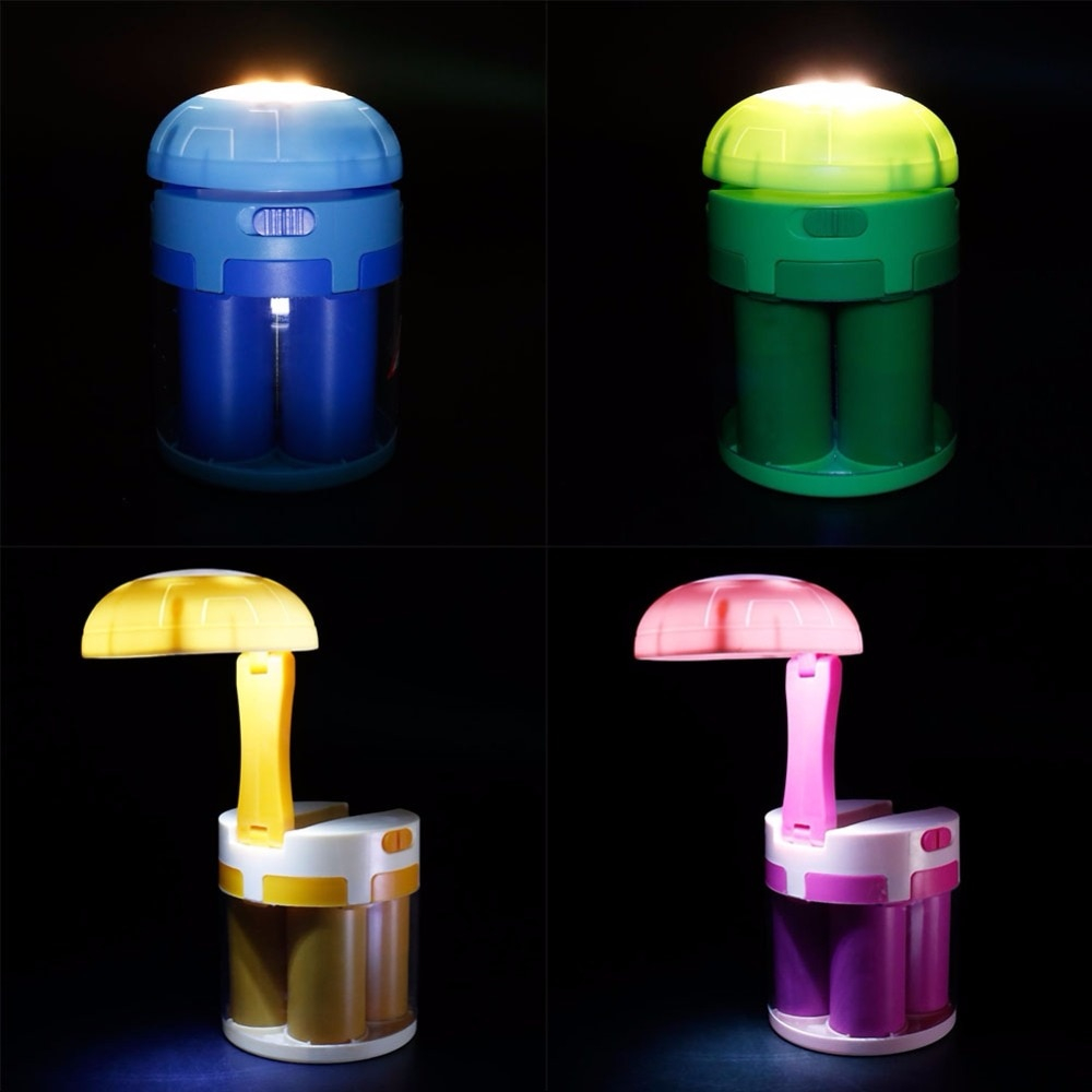 LED Salt Water Chemical Powered Night Light Portable Desk Lamp