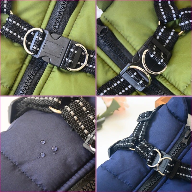 Waterproof Warm Dog Winter Jacket Harness