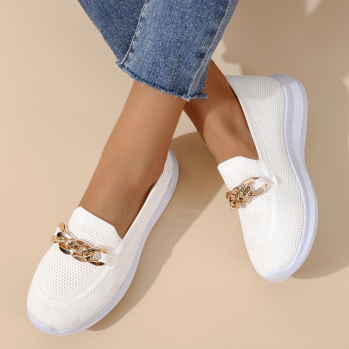 Chain casual cloth shoes