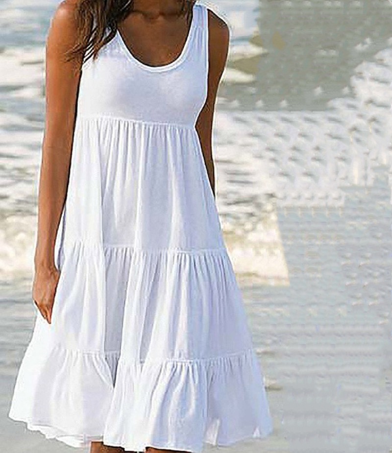 Sleeveless beach skirt