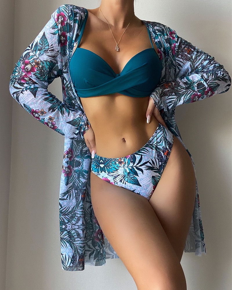 Swimsuit three-piece suit