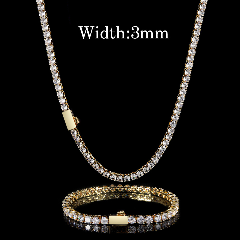 Zircon necklace bracelet
