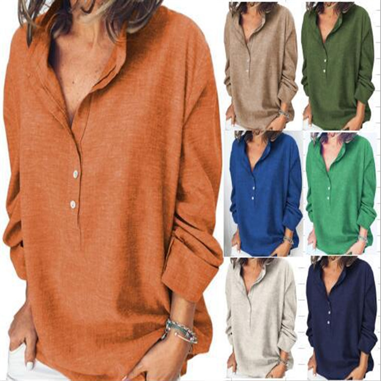 Solid color long sleeve shirt