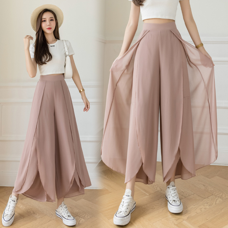 Chiffon skirt pants