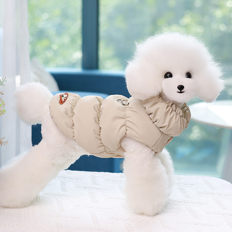 Dog clothes, winter vest, warm buckle cotton coat, puppy clothing bipeds, wholesale pet clothing
