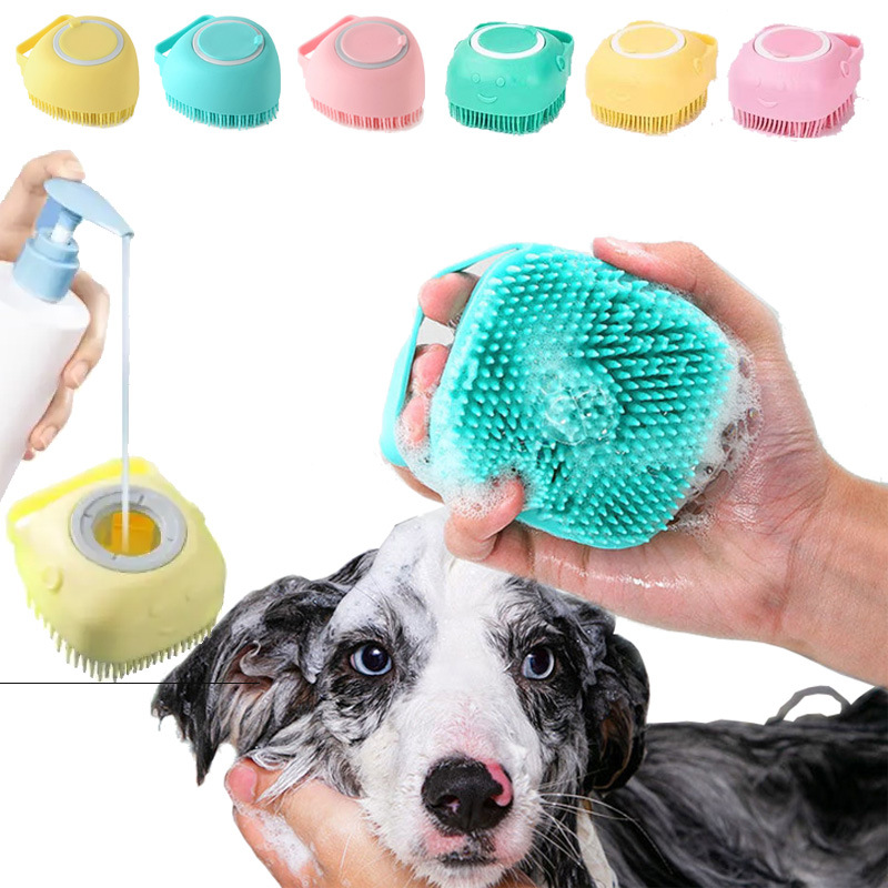 Pet bathing brush, dog massage brush, pet massage gloves, cat hair removal brush, pet supplies and bathing artifact