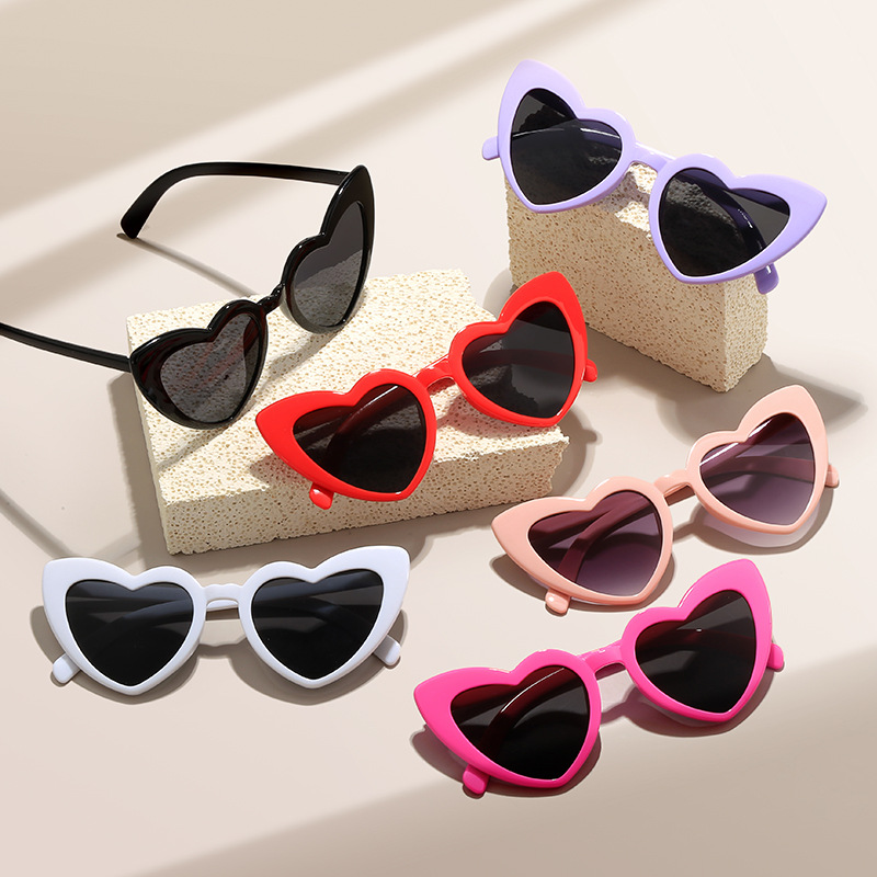 New peach heart sunglasses, cross-border European and American party, special-shaped love glasses, Internet celebrity street shooting, fashionable men Women's sunglasses