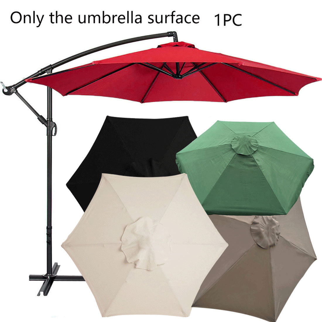 Outdoor patio umbrella polyester parasol umbrella cloth replacement sunscreen rainproof cloth garden center column umbrella