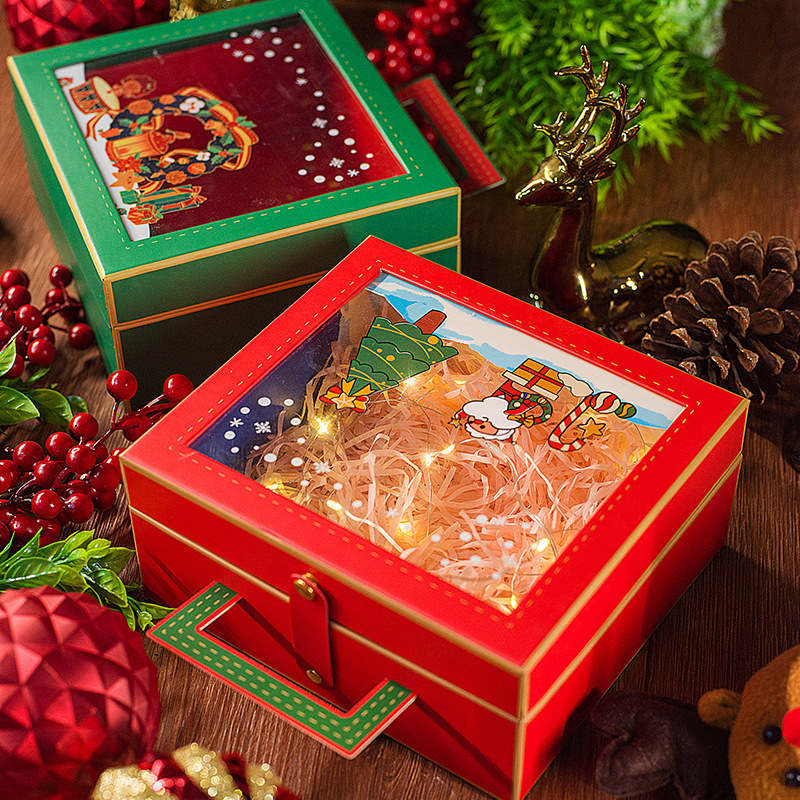 Christmas gift box Holiday apple packaging box Christmas Eve apple gift box Christmas packaging gift box