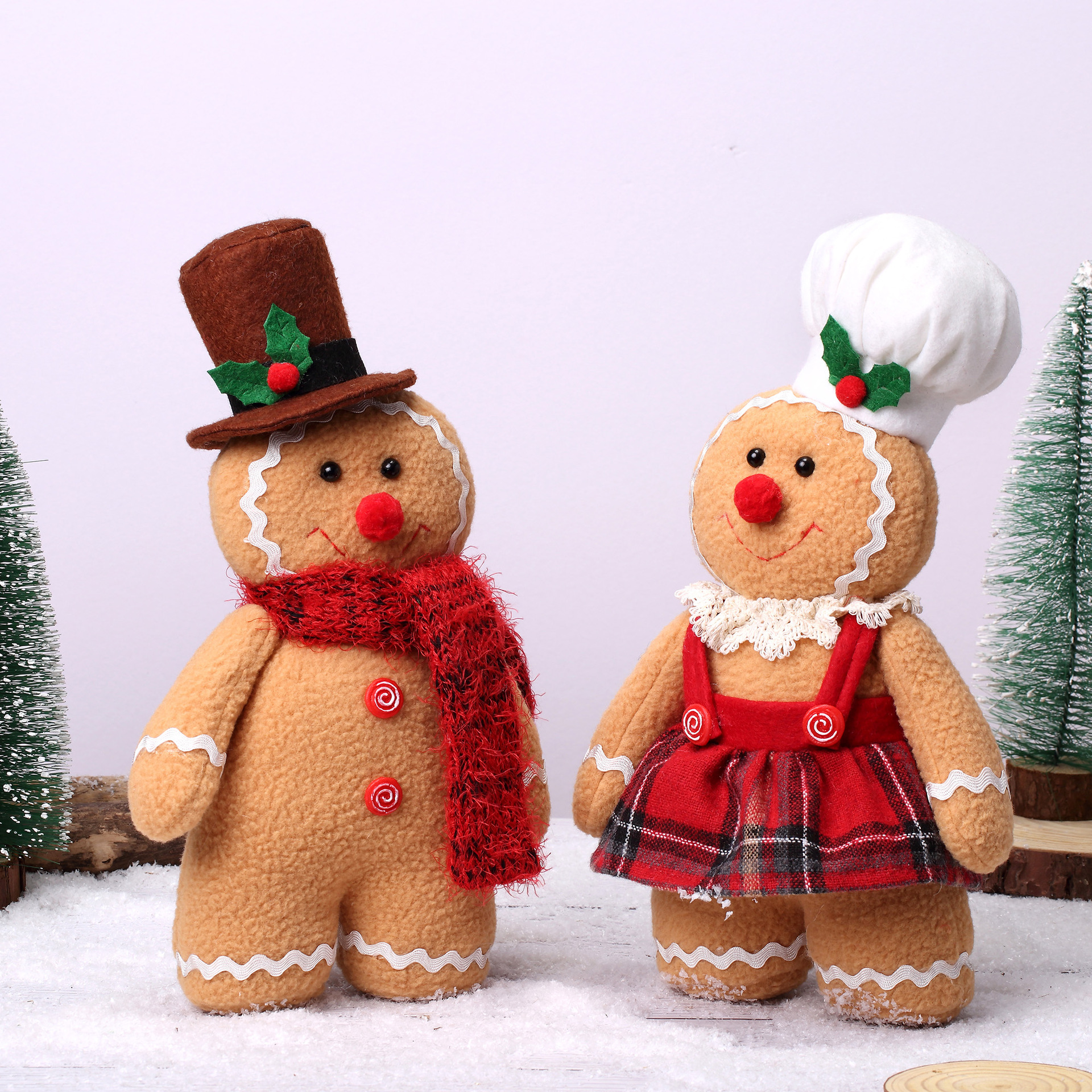 New Christmas decoration gingerbread man doll doll European and American toy ornaments wool dwarf doll