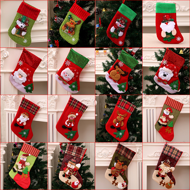 Christmas Christmas socks Christmas gift bags Christmas socks pendants Christmas tree ornaments decoration bags