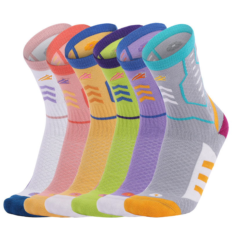 Adult elite basketball socks sweat-absorbent breathable sports socks women's thick towel bottom mid-tube socks wholesale socks