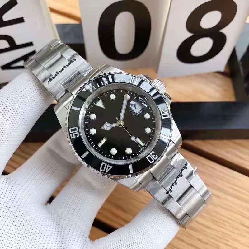 Green, black and blue Lawson Submariner solid steel band luminous waterproof quartz Japanese imported movement watch